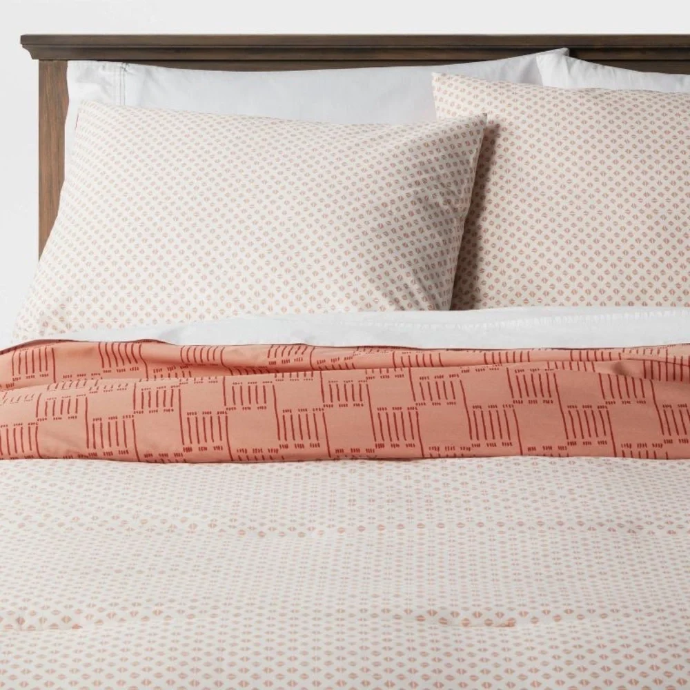 Threshold Boho Reversible Printed Comforter & Sham Set Bronze - Threshold Twin